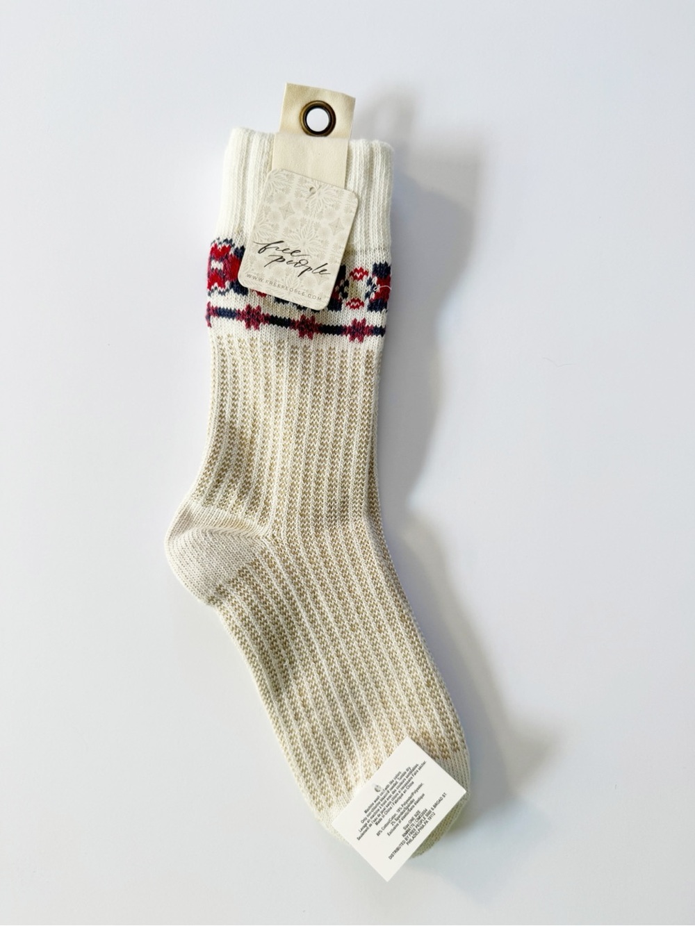 Free People Mosaic Socks in White | NWT - Picture 2 of 5